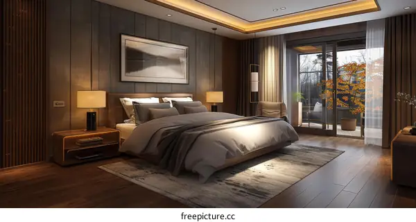 Modern Wooden Bedroom Interior Design