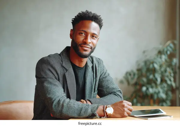 African Man in a Stylish Business Outfit