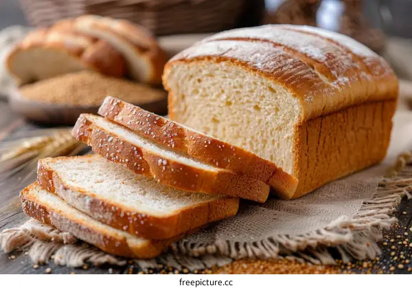 Freshly Baked Bread on a Wooden Table