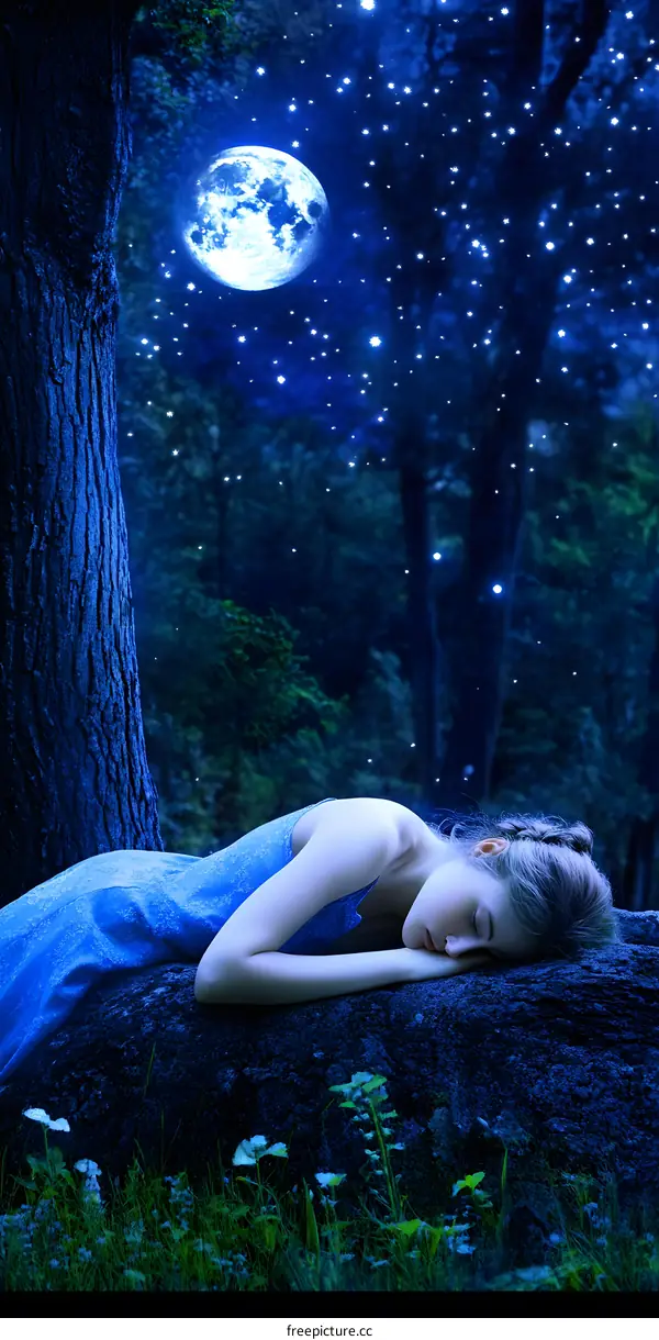 Sleeping Under the Stars in the Forest