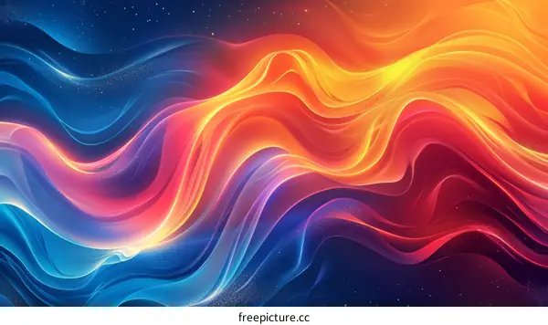 Abstract Colorful Wave Design