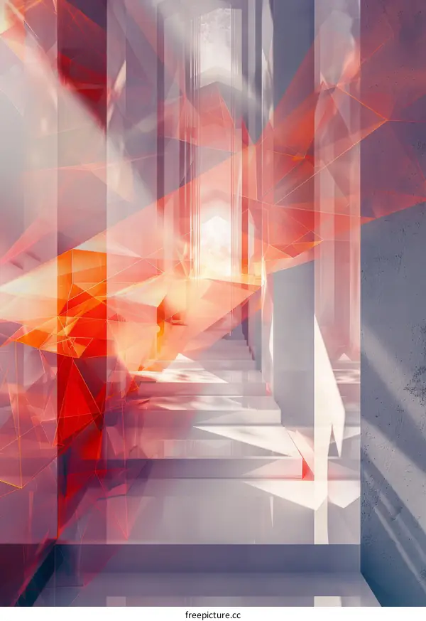 Abstract Futuristic Architecture with Geometric Shapes