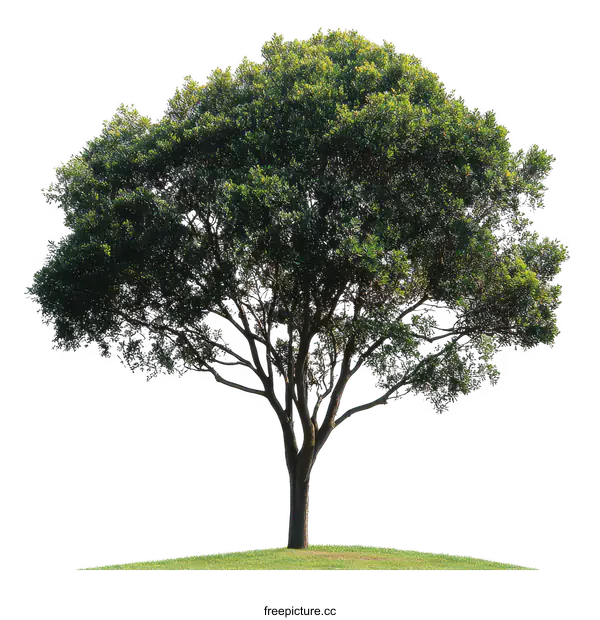 [Transparent Background PNG]Single Tree Isolated on White Background