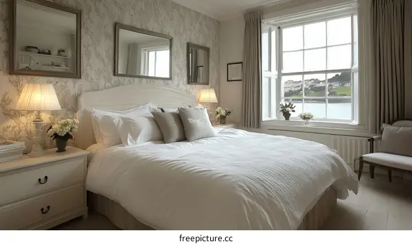 A Cozy Seaside Bedroom with a View