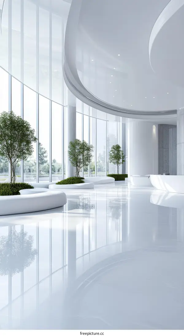 Modern Minimalist Contemporary Lobby Interior Design