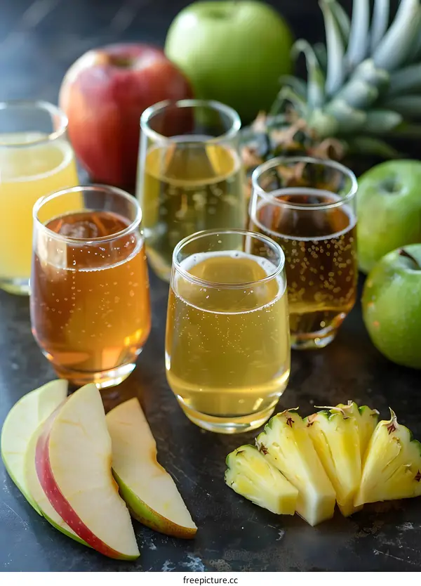 Freshly Made Apple Cider with Pineapple