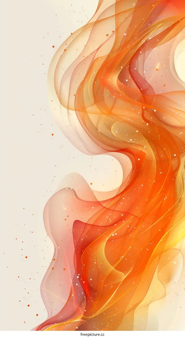 Orange Flowing Background