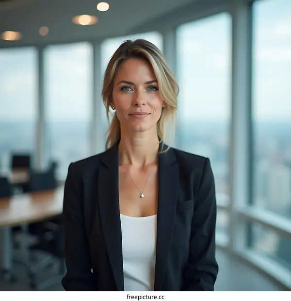 Confident Businesswoman in Modern Office