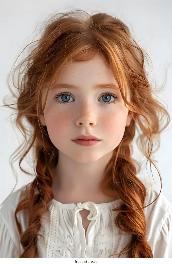 Portrait of a Young Redhead Girl
