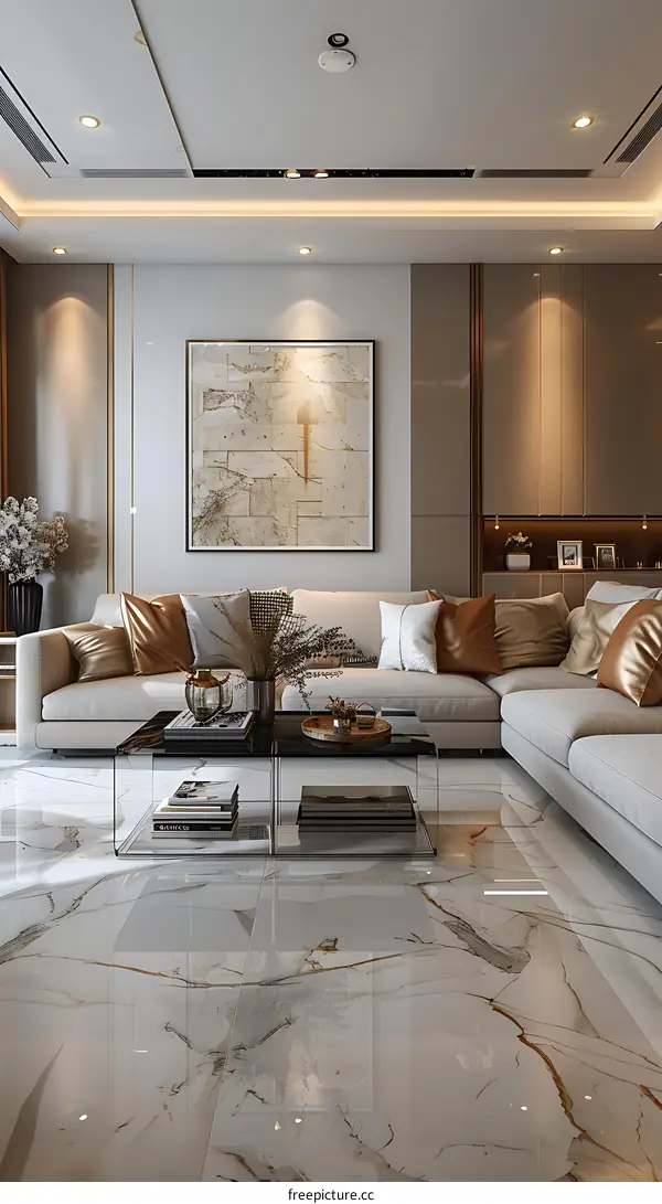 Modern minimalist living room design renderings