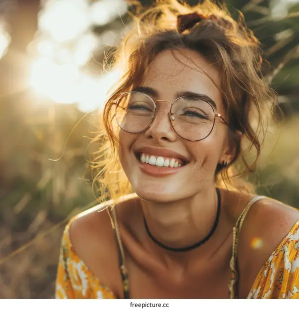 Woman with a beautiful smile outdoors