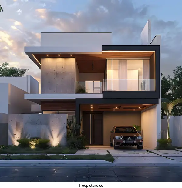 Modern Architecture Two Storey Home Design With Garage