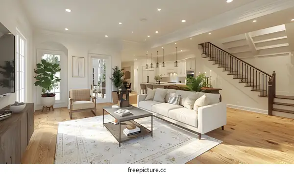 Spacious Living Room with Open Floor Plan