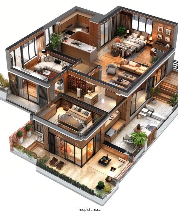 Modern & Classic Duplex Apartment Interior Design