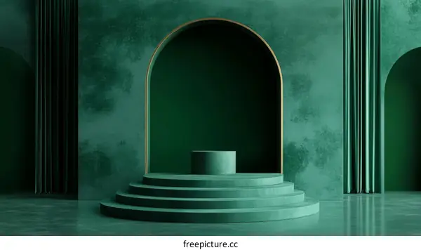 Emerald Green Architectural Display Platform