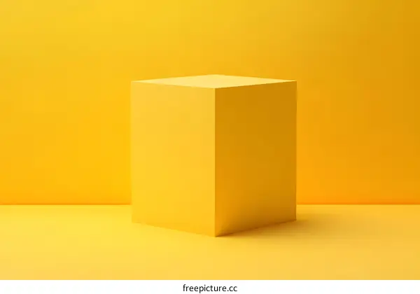 Yellow Minimalist Product Display Background