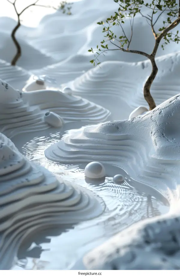 Abstract White Landscape Design