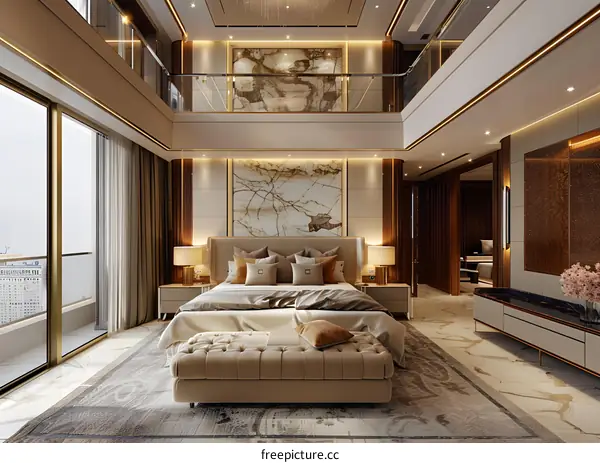 Modern luxury bedroom interior design