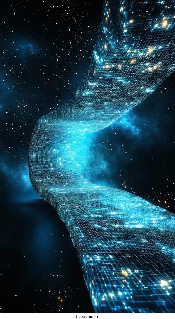 Abstract Digital Pathway Through the Cosmos