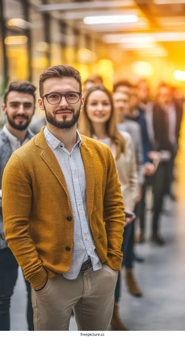 Business People in a Row