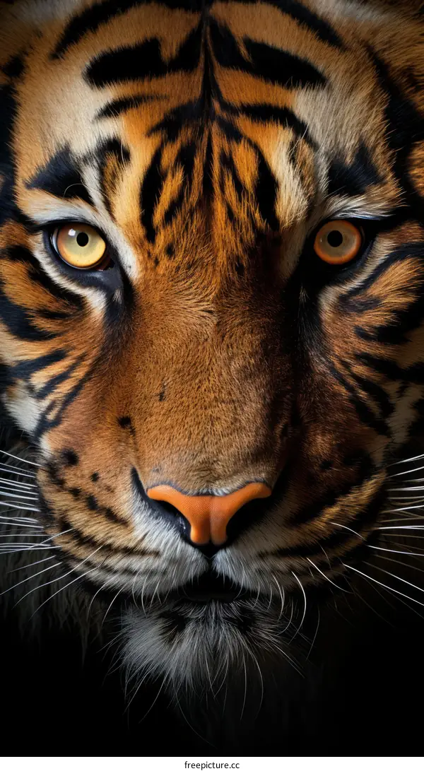 Close-up of a tiger's face