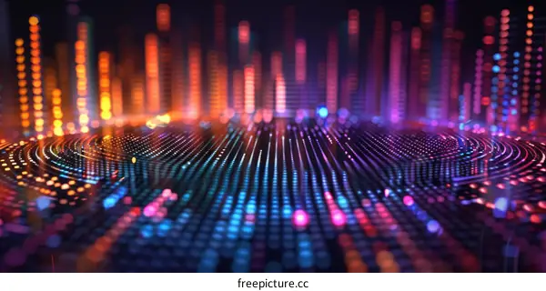 Abstract Visualization of Sound Waves in an Equalizer