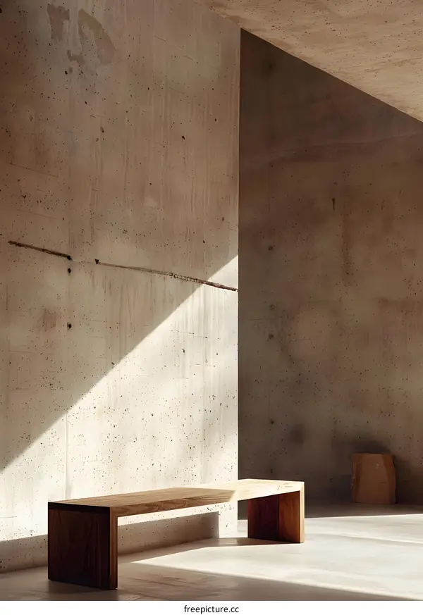 Minimalist Concrete and Wood Interior Design