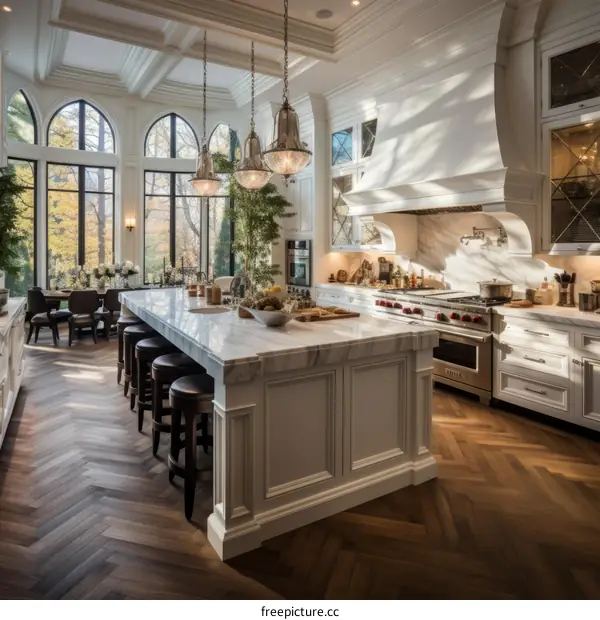 Modern Open Kitchen With Central Island