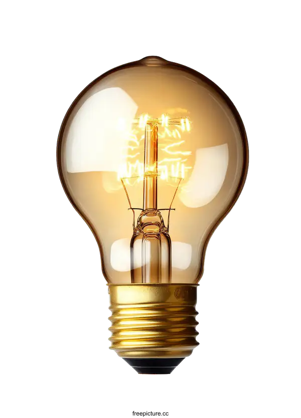 [Transparent Background PNG]Vintage Edison Style Light Bulb