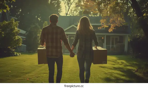 Couple Moving Into Their New Home