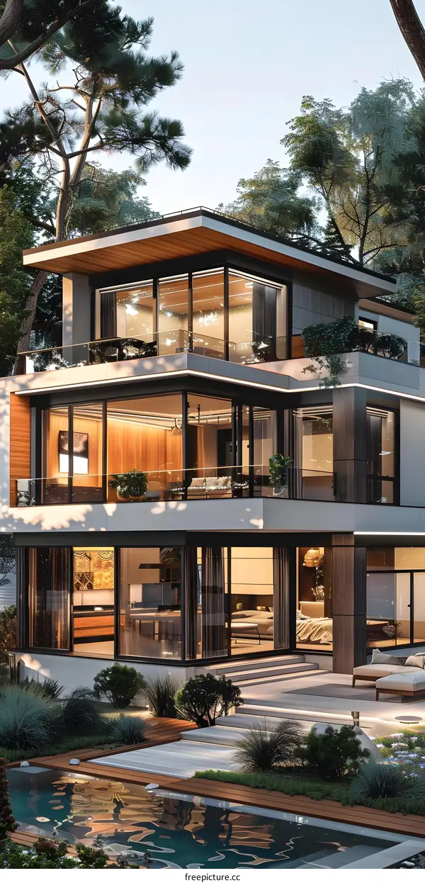 A Modern House in the Woods