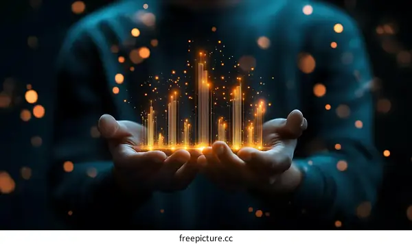 Handheld Digital Growth Chart Illustration