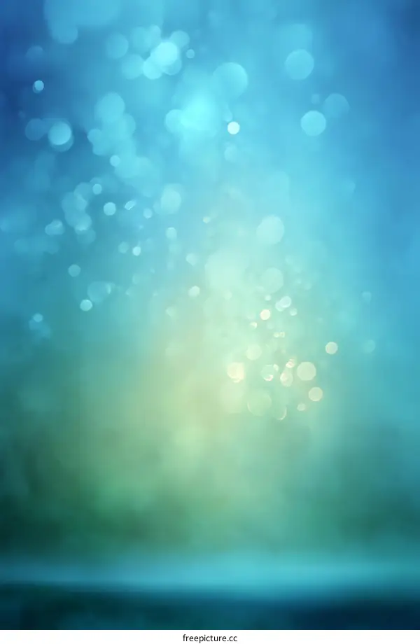 Abstract Soft Blue and Green Bokeh Background