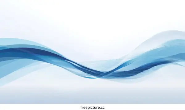 Abstract Blue Wave Background Design