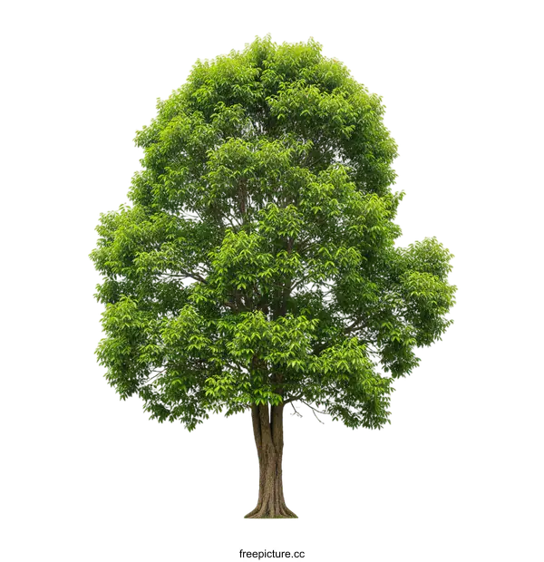 [Transparent Background PNG]Tall green tree with dense foliage standing alone