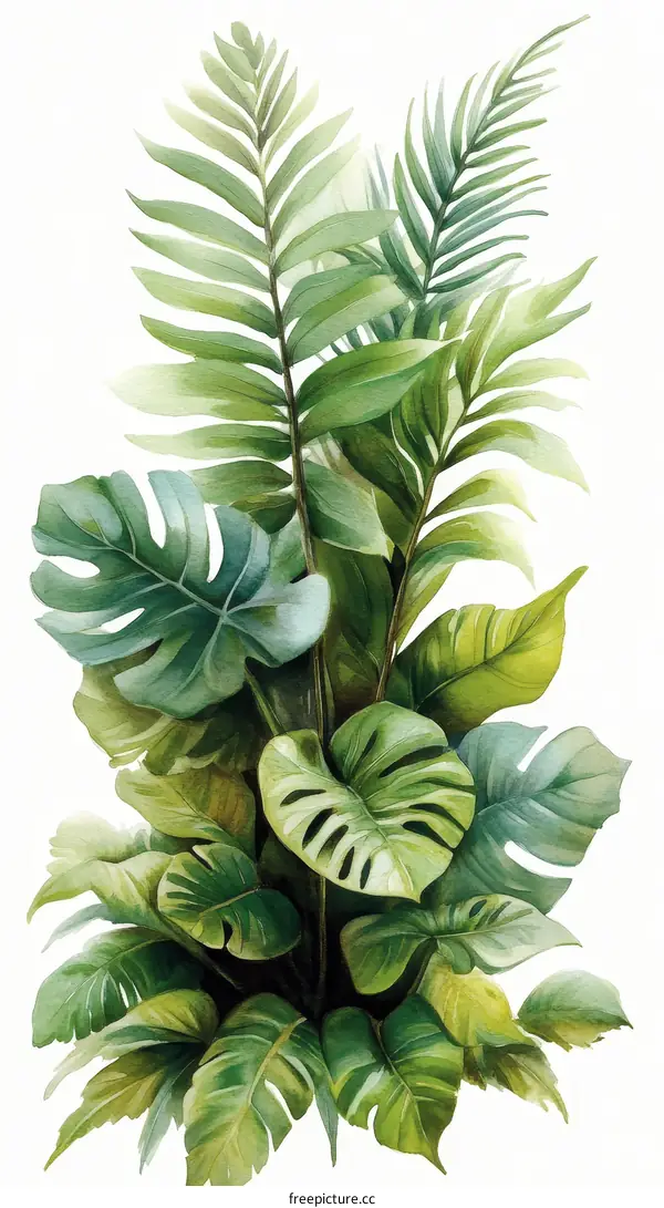 Tropical Plants Illustration Design