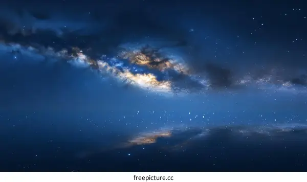 Milky Way Galaxy Night Sky Panorama