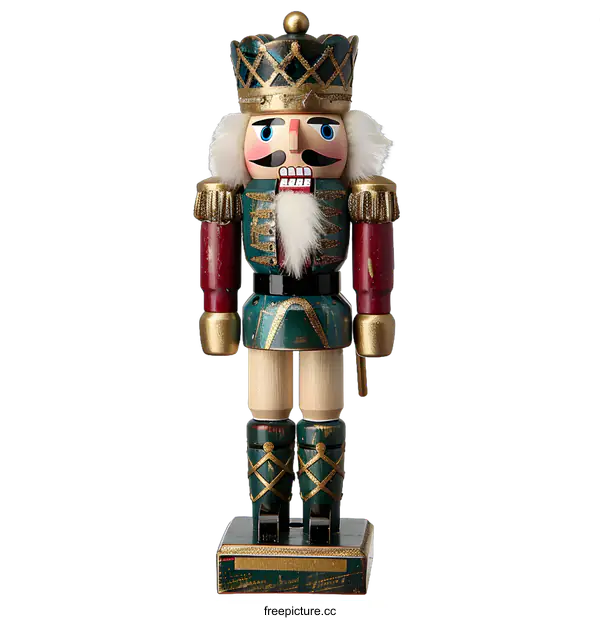 [Transparent Background PNG]Traditional Wooden Nutcracker Christmas Ornament