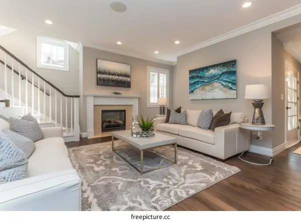 A Luxurious Living Room With Modern Furnishings