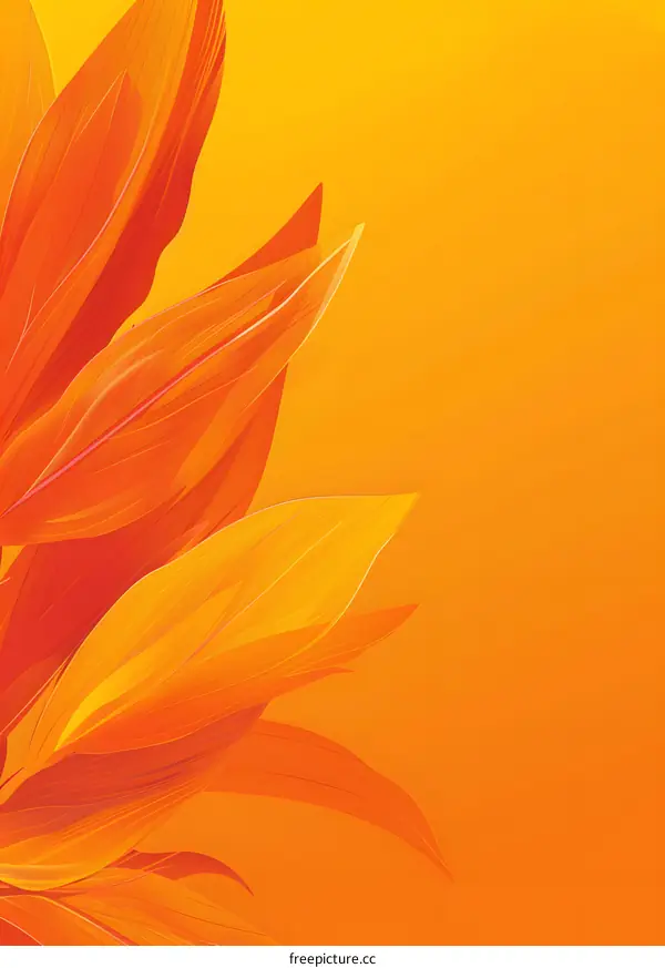 Orange Leaf Background for Design and Art
