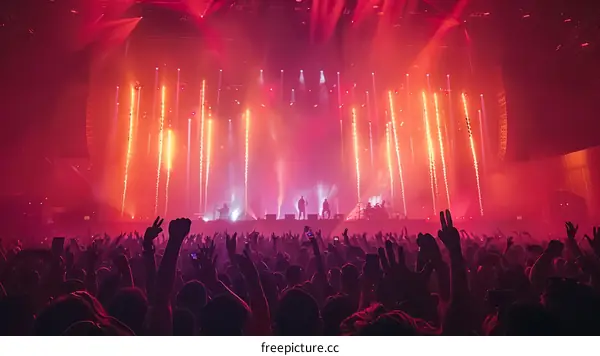 Rock concert with many people