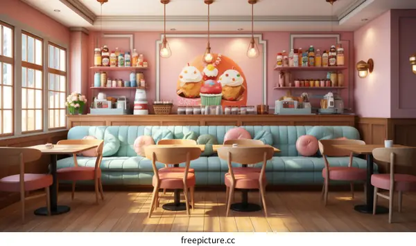 Pink Pastel Bakery Interior Design: Dreamy Cafe Vibes