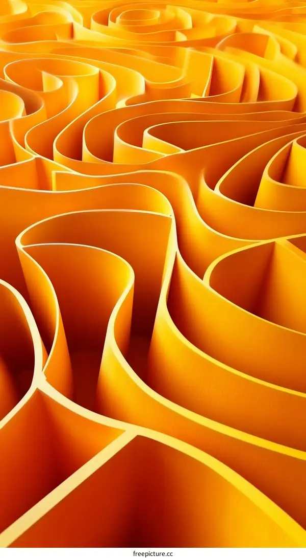 Abstract Geometric Design in Warm Yellow