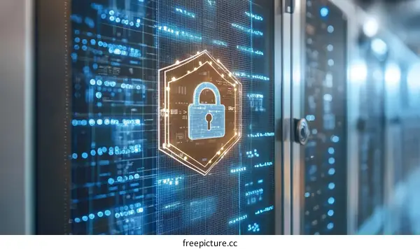 Digital Security Lock Display on Server Panel