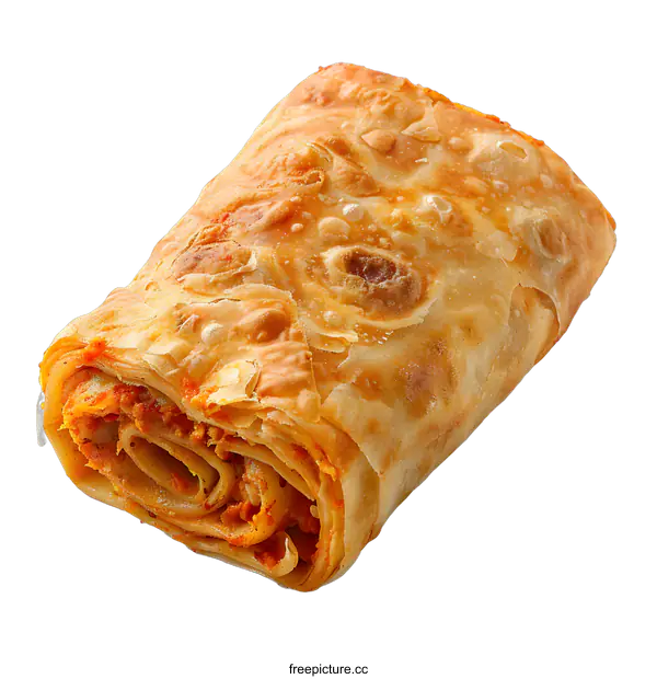 [Transparent Background PNG]Crispy Fried Stuffed Flatbread