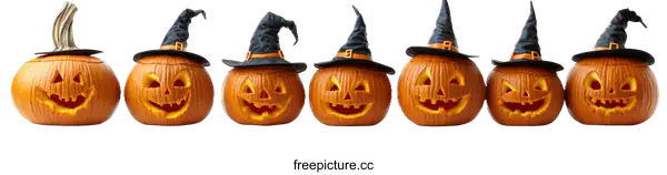 [Transparent Background PNG]Halloween Jack-o-lanterns Display