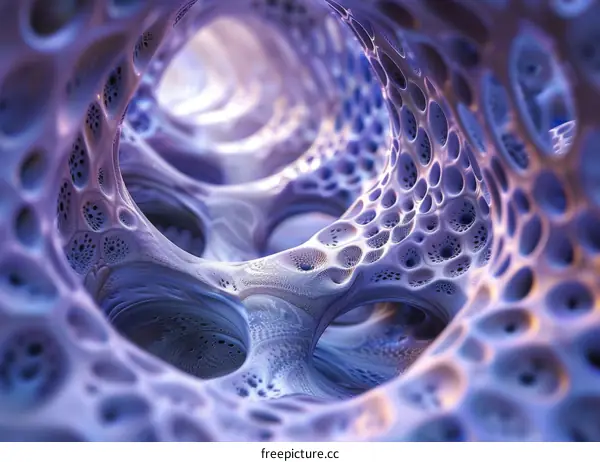 Blue Organic Tunnel Structure