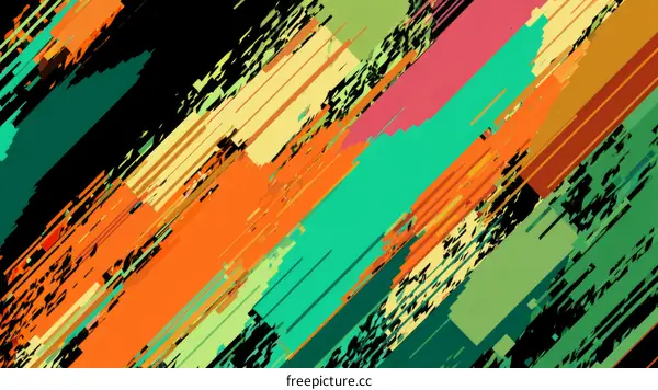 Abstract Colorful Diagonal Brush Strokes Pattern