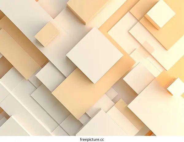 Abstract Geometric Shapes Background in Cream and Beige Colors