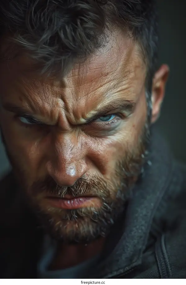 Close Up Portrait of a Caucasian Man